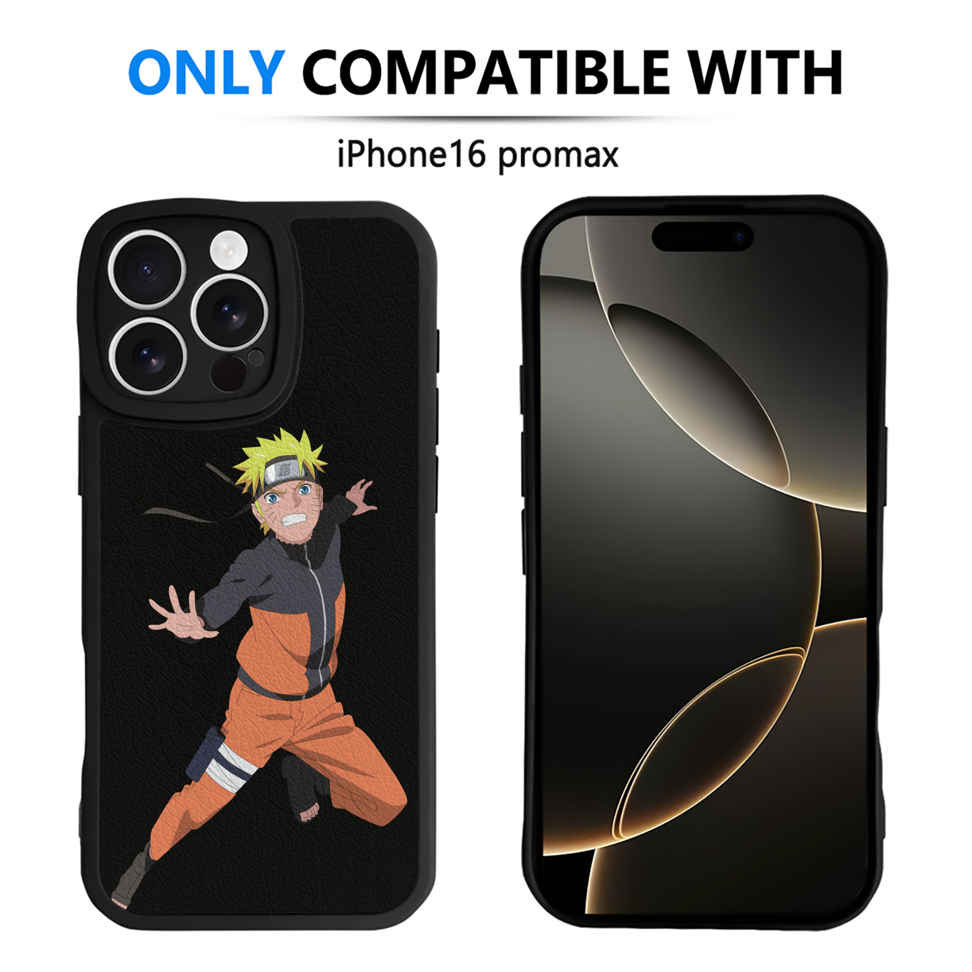 （画像用） NARUTO -ナルト- うずまき ナルト Uzumaki Naruto 【iPhone 16シリーズ対応】シリコンスマホケース（レザー調） 材質：シリコン